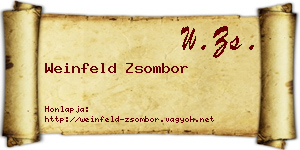 Weinfeld Zsombor névjegykártya